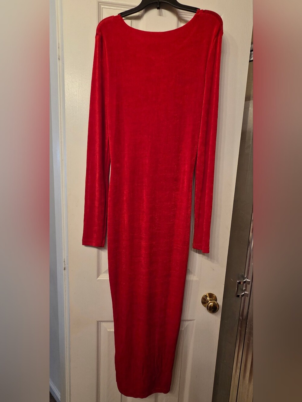 JLUXLABEL Red Tie-Front Long Sleeve Dress Size Medium New With Tags - Picture 2 of 3